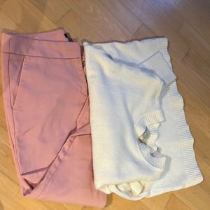 Loft pants Size 6 beige sweater L